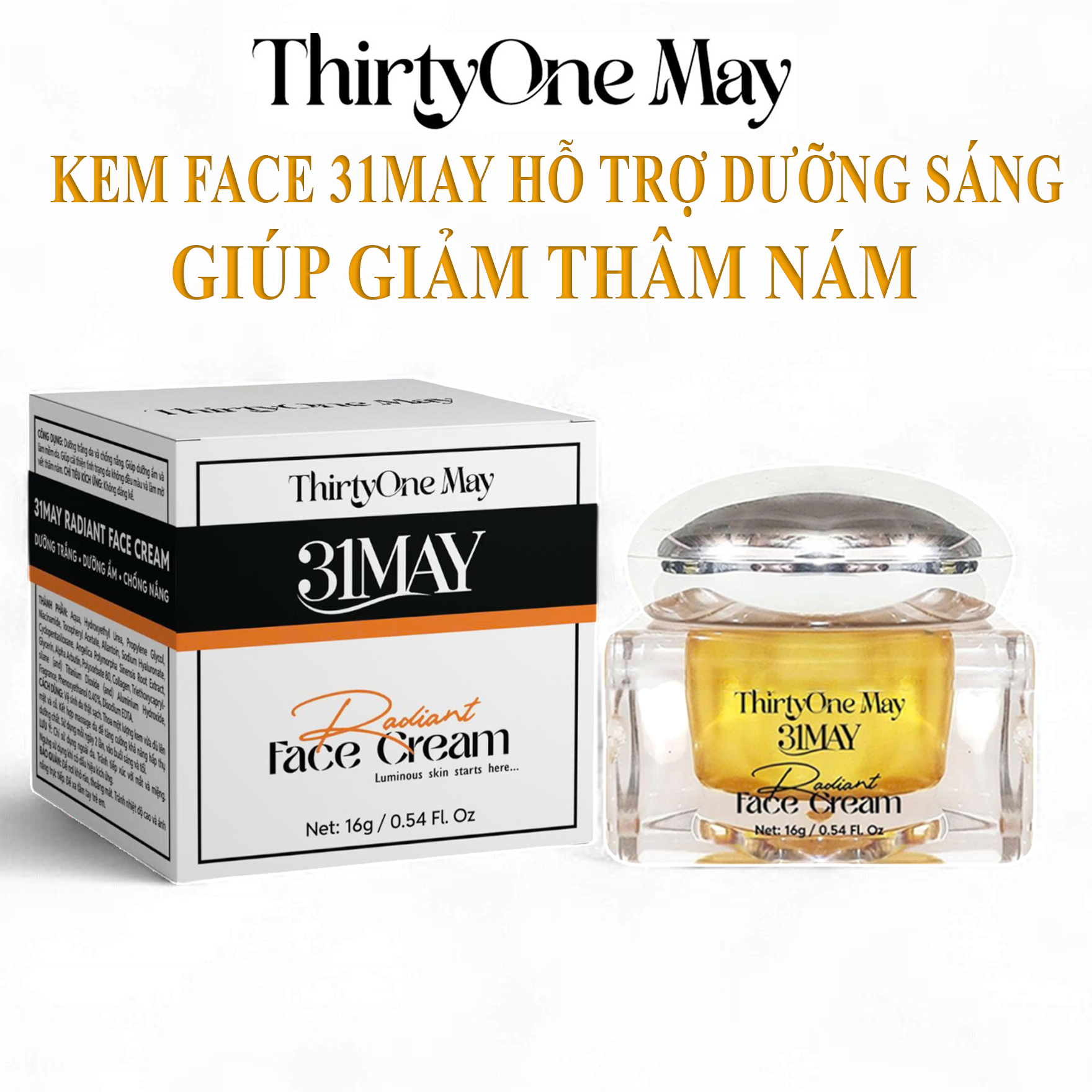 Kem Face Nám 31may Radiant 16g