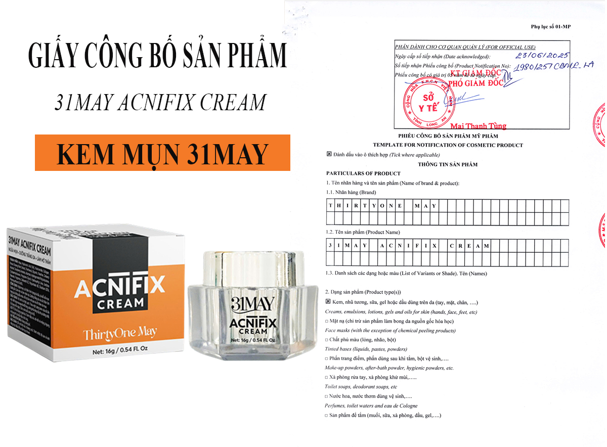 Kem Mụn 31May Acnifix 16g